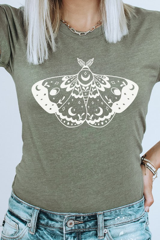 Ornamental Luna Moth Summer Night Graphic Tee