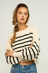 Diana Striped Cropped Sweater
