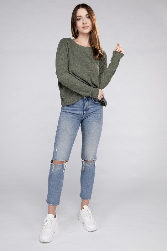 Lena Ribbed Dolman Sweater