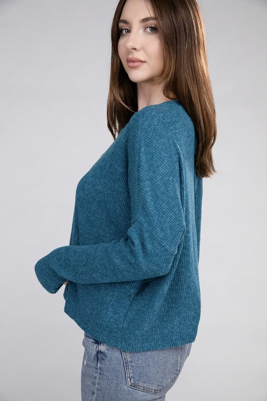 Lena Ribbed Dolman Sweater